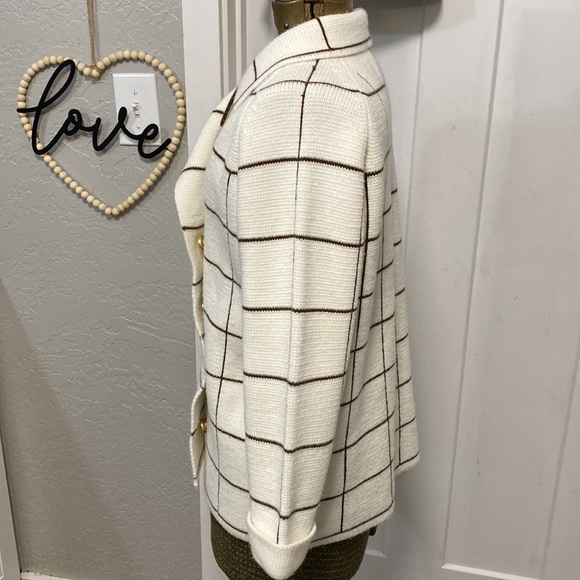 LILLY OF CALIFORNIA VINTAGE CREAM SWEATER JACKET  LARGE - Picture 11 of 16